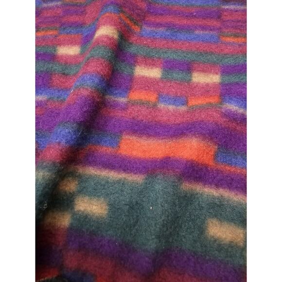 VTG Columbia Aztec Fleece Zip Vest Jacket Womens Large Purple Sleeveless USA - Picture 10 of 10